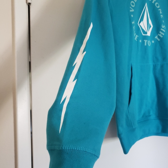 Volcom Blue Hooded Sweatshirt. Tags.  Large. - Picture 5 of 10